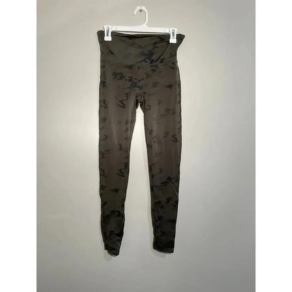 Spanx Faux Leather Liquid Leggings in Camo - Picture 1 of 10